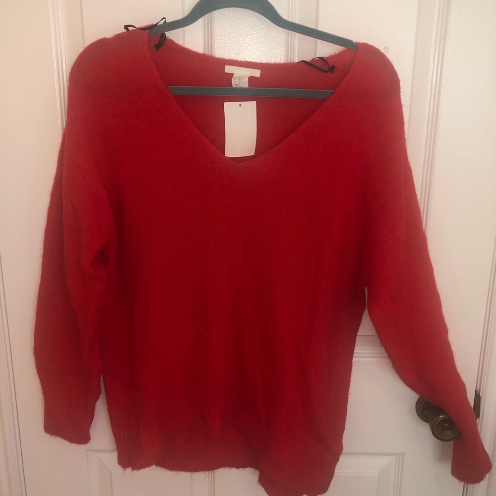 Chic vibrant red sweater
